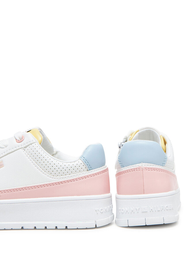 Tommy Hilfiger Сникърси Tommy Hilfiger Low Cut Lace-Up Sneaker T3A9-33740-1355 M Бял