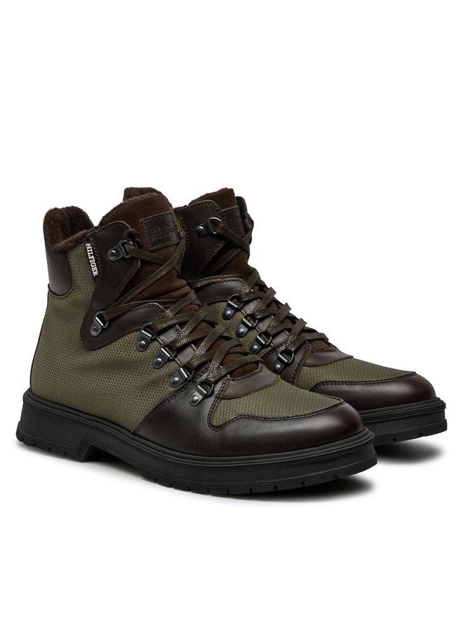 Tommy Hilfiger Bakancs Tommy Hilfiger Hilfiger Warm Cordura Mix Boot FM0FM05180 Zöld