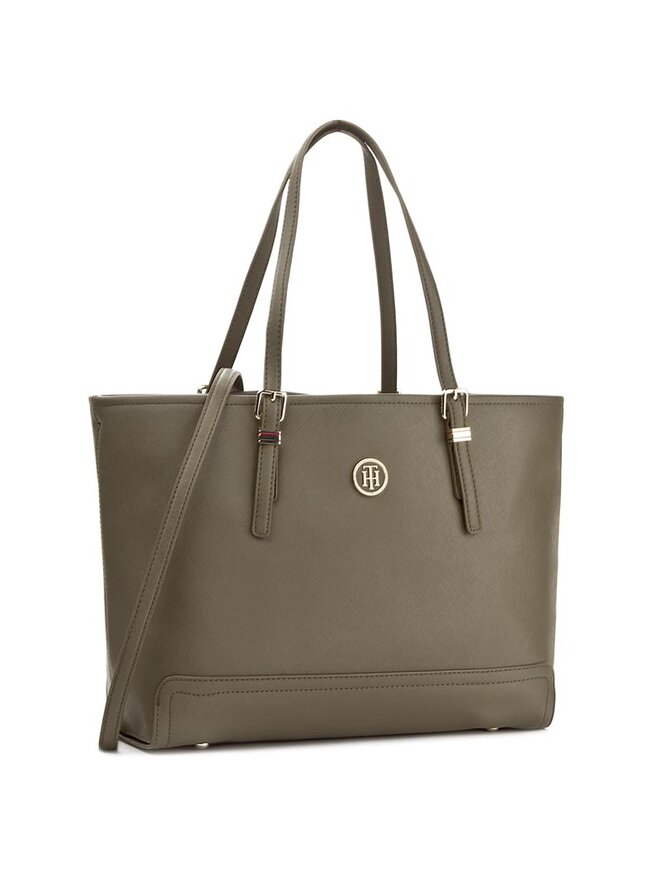 Tommy Hilfiger Kabelka Tommy Hilfiger Honey Med Tote AW0AW04547 Zelená
