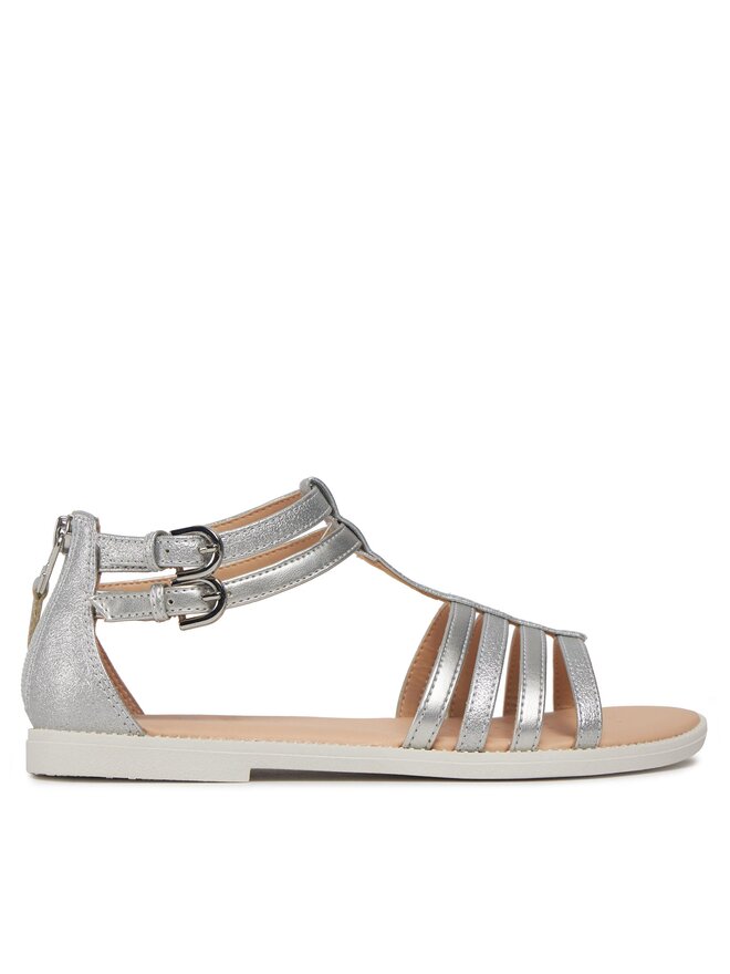 Geox Sandalen Geox J Sandal Karly Girl J7235D 0QDAJ C1007 D Silberfarben