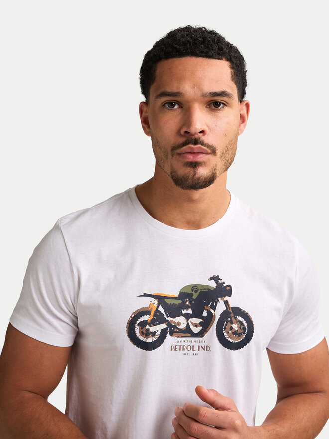 Petrol Industries Petrol Industries Camiseta M-1050-TSR671 Blanco Regular Fit