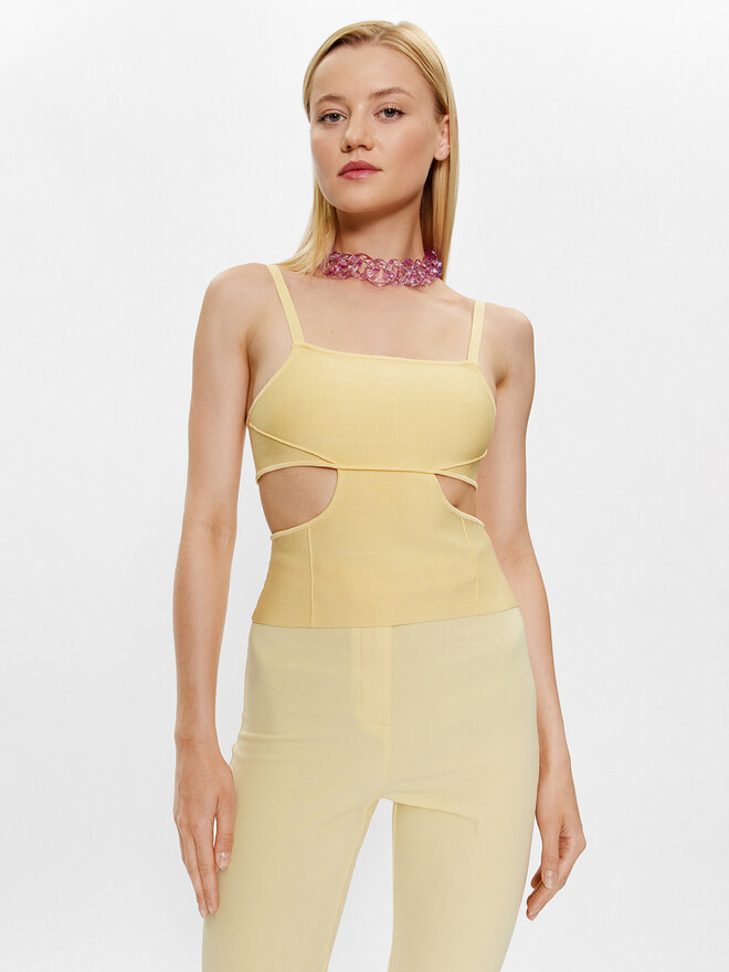 Patrizia Pepe Patrizia Pepe Felső 2K0172/K095-Y433 Sárga Slim Fit