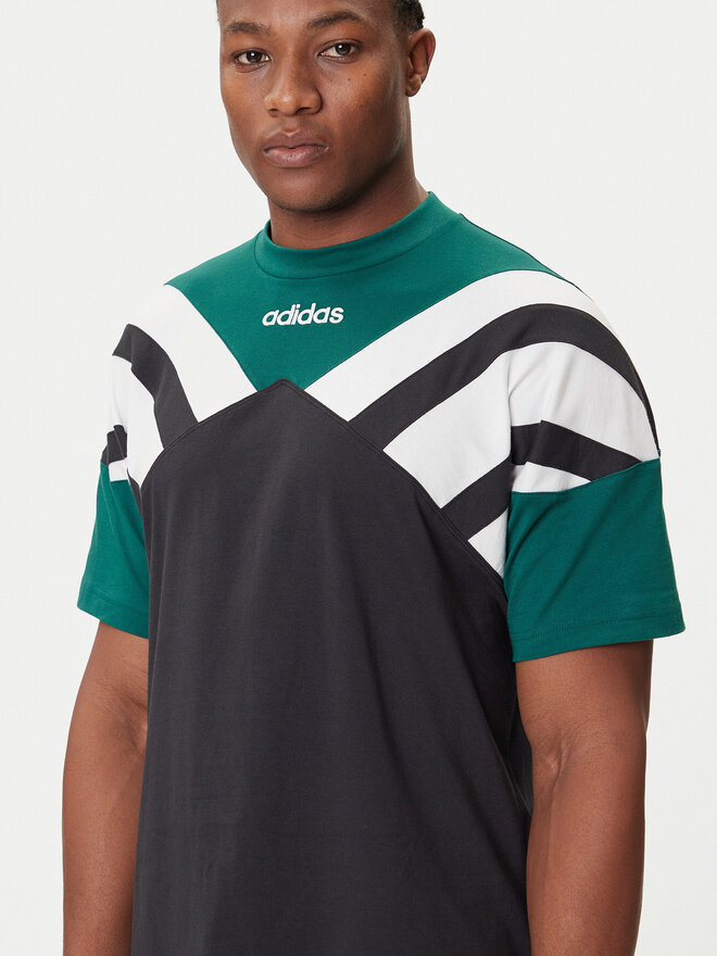 adidas adidas T-Shirt Archive Cutline JX3075 Grün Loose Fit