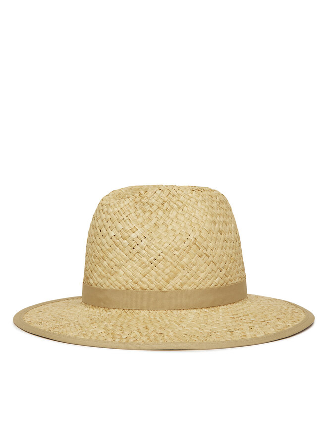 Tommy Hilfiger Kapelusz Tommy Hilfiger Premium Beach Fedora AW0AW17135 Beżowy