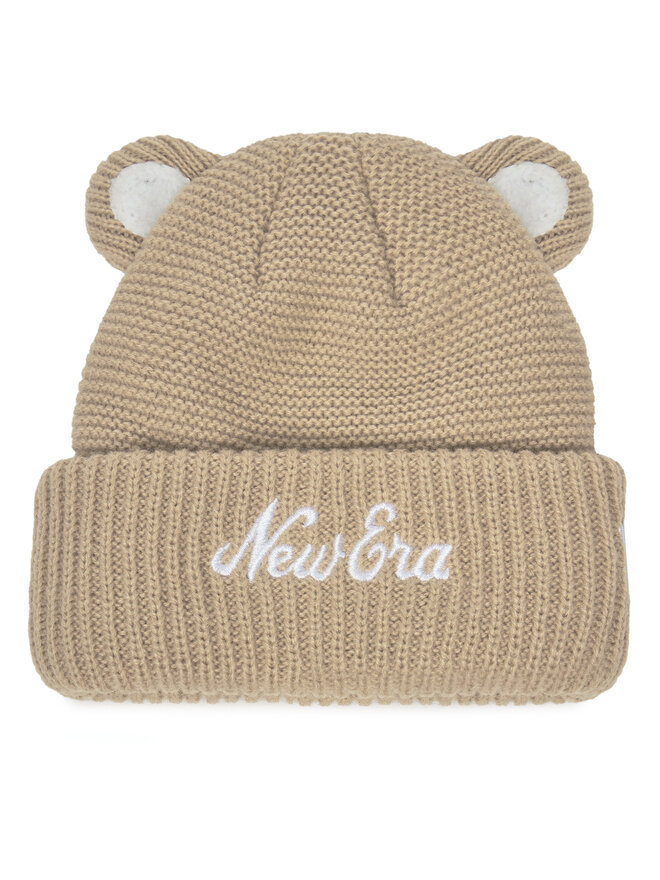 New Era Шапкa New Era Teddy Bear Ears Cuff Knit Beanie 60580793 Бежевий