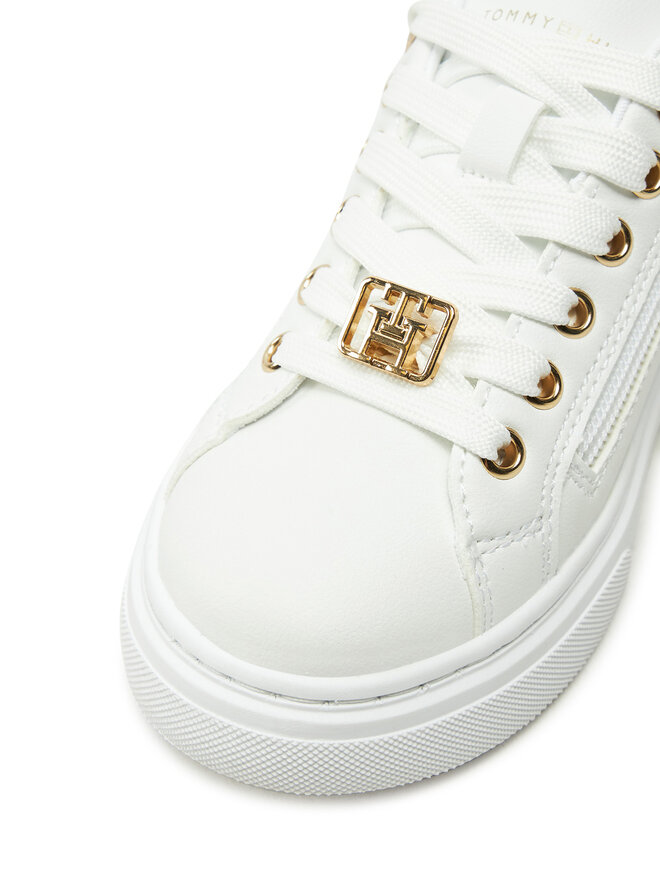 Tommy Hilfiger Sneakersy Tommy Hilfiger Low Cut Lace-Up Sneaker T3A9-33743-1355 M Biały