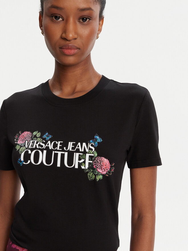 Versace Jeans Couture Versace Jeans Couture Camiseta 79HAHB00 CJB01 Negro Regular Fit