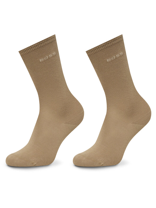 BOSS 2 pares de calcetines altos unisex BOSS 50543398 Beis