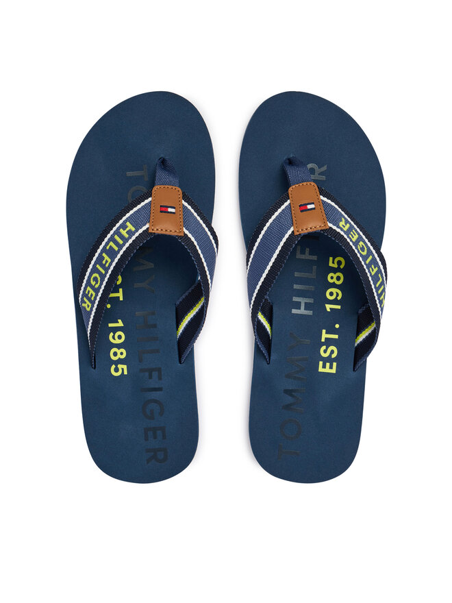 Tommy Hilfiger Zehentrenner Tommy Hilfiger Sporty Hilfiger Beach Sandal FM0FM05805 Blau