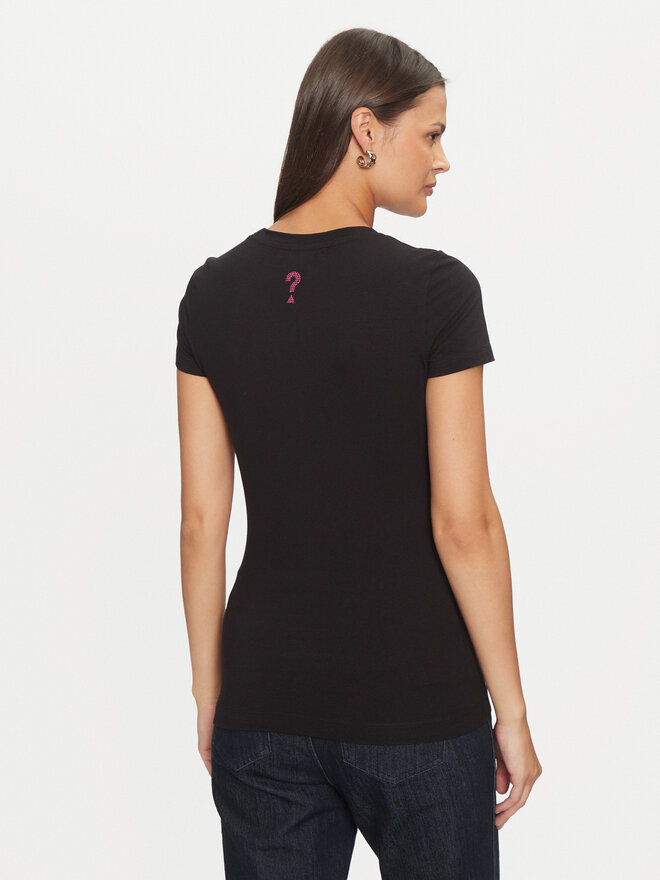 Guess Guess Marškinėliai W4BI19 J1314 Juoda Slim Fit