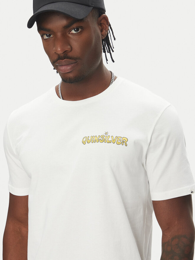 Quiksilver Quiksilver Póló Ev Disconnect Effects EQYZT08049 Fehér Regular Fit