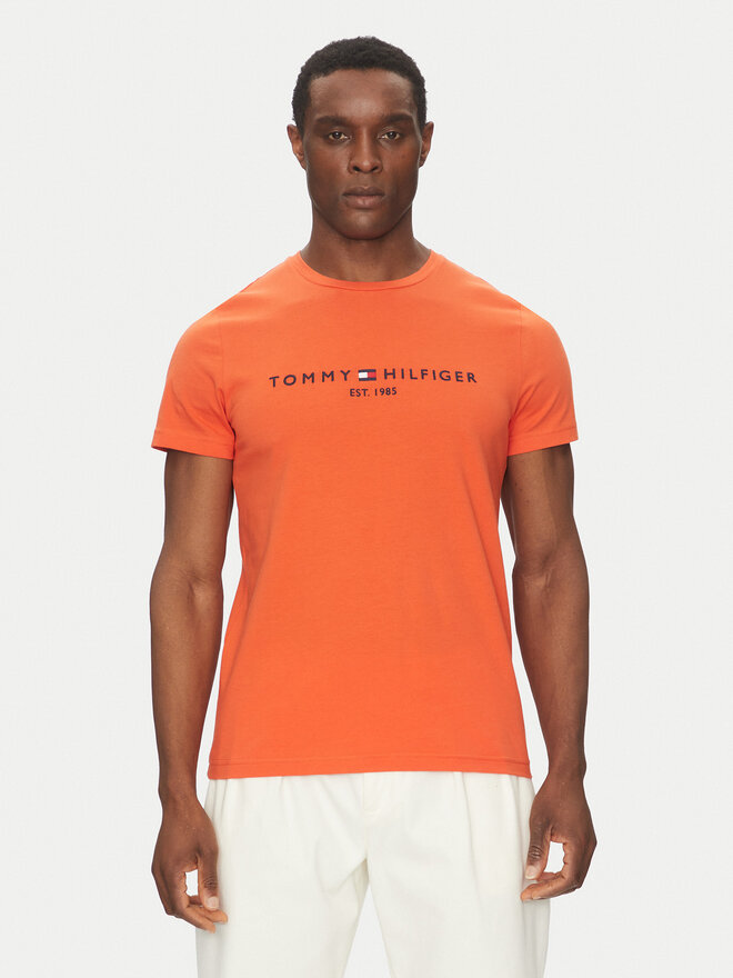 Tommy Hilfiger Tommy Hilfiger T-Shirt Logo MW0MW11797 Orange Slim Fit