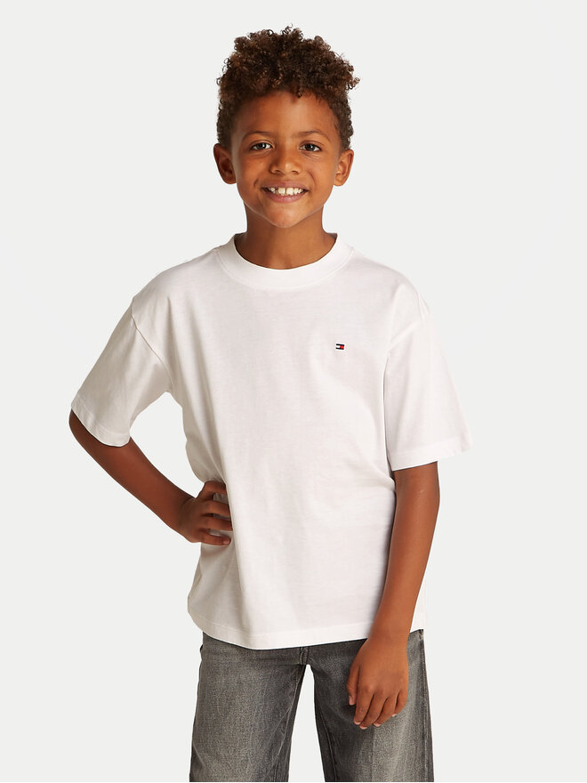 Tommy Hilfiger Tommy Hilfiger Marškinėliai Essential Archive KB0KB09646 D Balta Regular Fit