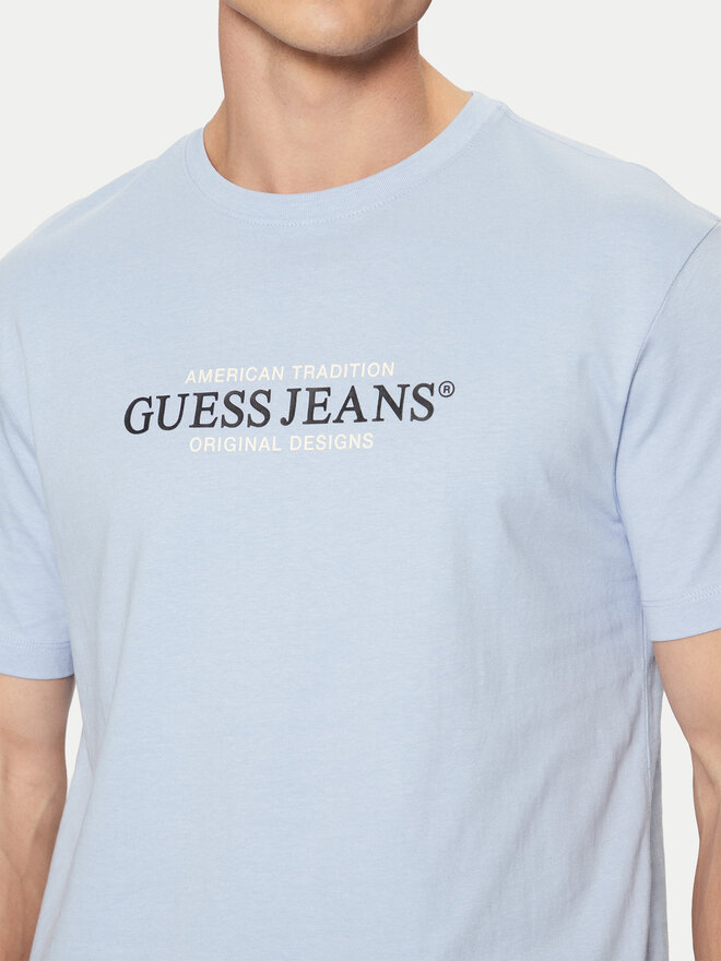 Guess Jeans Guess Jeans Marškinėliai M4YI42 K8FQ4 Mėlyna Regular Fit