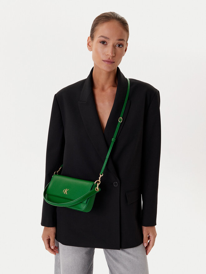 Calvin Klein Handtasche Calvin Klein Minimal Monogram Shoulder Pouch LV04K3161G Grün