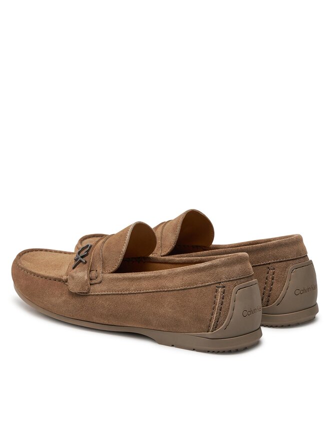 Calvin Klein Mocassini Calvin Klein Driving Shoe Bold Logo HM0HM01448 Beige