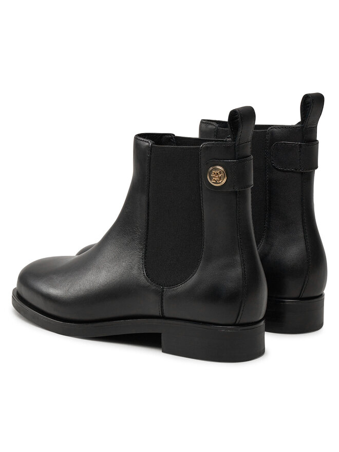 Tommy Hilfiger Klassische Stiefeletten Tommy Hilfiger Th Stud Leather Low Chelsea FW0FW08184 Schwarz