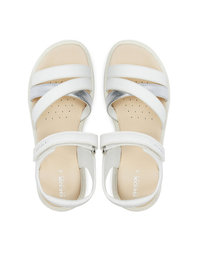 Geox J SANDAL DEAPHNE GIR Girls' Sandal., White Cew