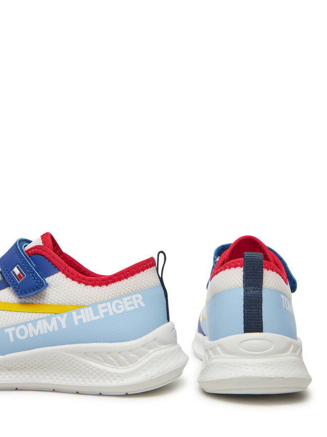 Tommy Hilfiger Сникърси Tommy Hilfiger Low Cut Lace-Up/Velcro Sneaker T1B9-33868-1756 S Бял