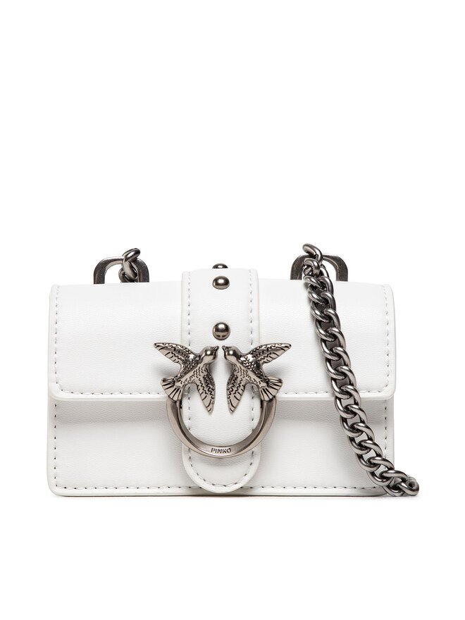 PINKO Handtasche Pinko Love Micro Vegan AI 22-23 PLTT 1P22XA A09S Weiß