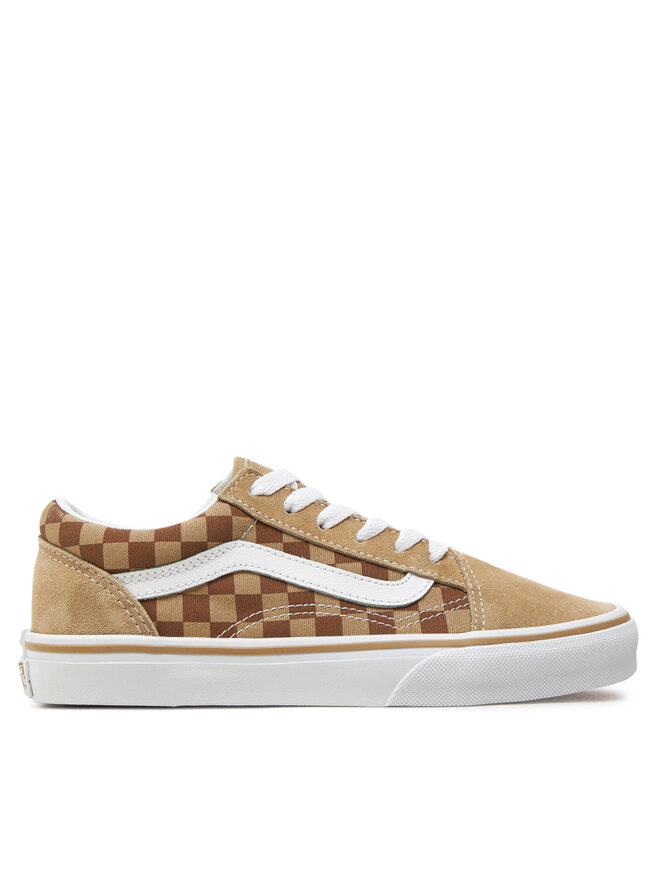 Vans old skool damier beige online