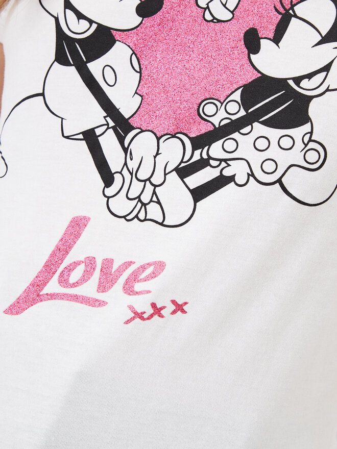 ONLY ONLY Футболка Mickey 15317991 Білий Regular Fit