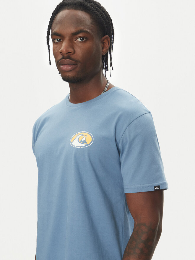 Quiksilver Quiksilver Marškinėliai Ev Flower Chaos Ss EQYZT08050 Mėlyna Regular Fit