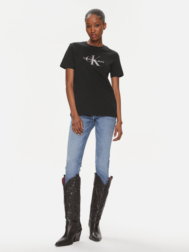 Calvin Klein Jeans Calvin Klein Jeans T-Shirt Diffused Monologo J20J223264 Μαύρο Regular Fit