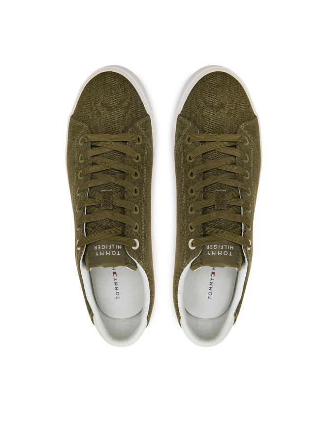 Tommy Hilfiger Tenisky Tommy Hilfiger Th Hi Vulc Low Summer Cvs FM0FM05056 Zelená