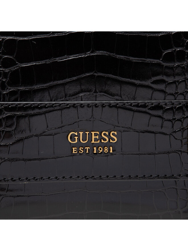 Guess Handtasche Guess Katey Croc Flap Shoulder Bag HWCB8494190 Schwarz