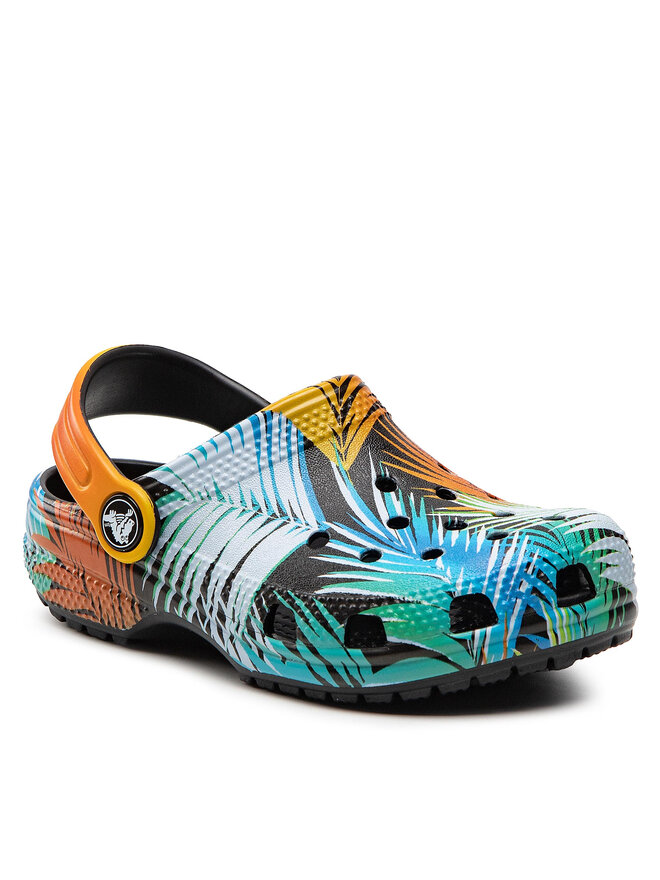 Pantoletten Crocs Classic Pool Party Clog K 207826 Schwarz | eschuhe.de