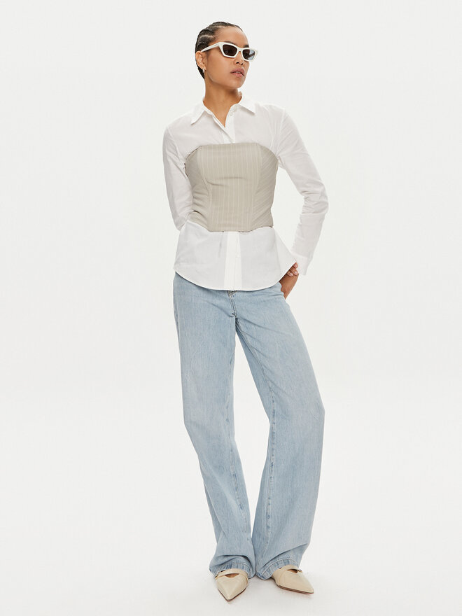 Patrizia Pepe Patrizia Pepe Top 8C0729 A457-FE81 Grau Slim Fit
