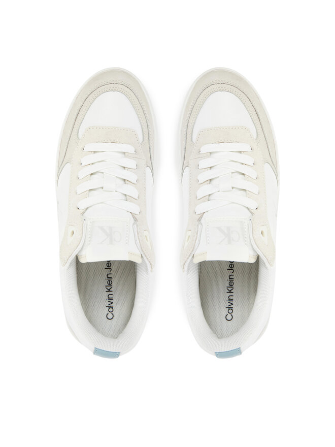 Calvin Klein Jeans Zapatillas Calvin Klein Jeans Bold Flatf Low Lace Mix YW0YW01742 Blanco