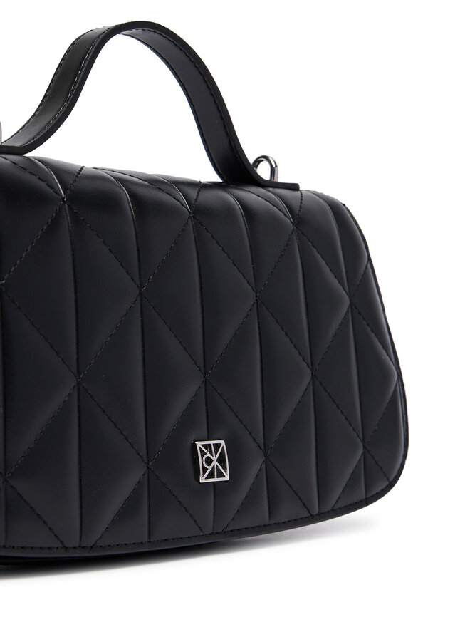 Calvin Klein Handtasche Calvin Klein Quilted Top Handle Chain Bag LV04F3410G Schwarz
