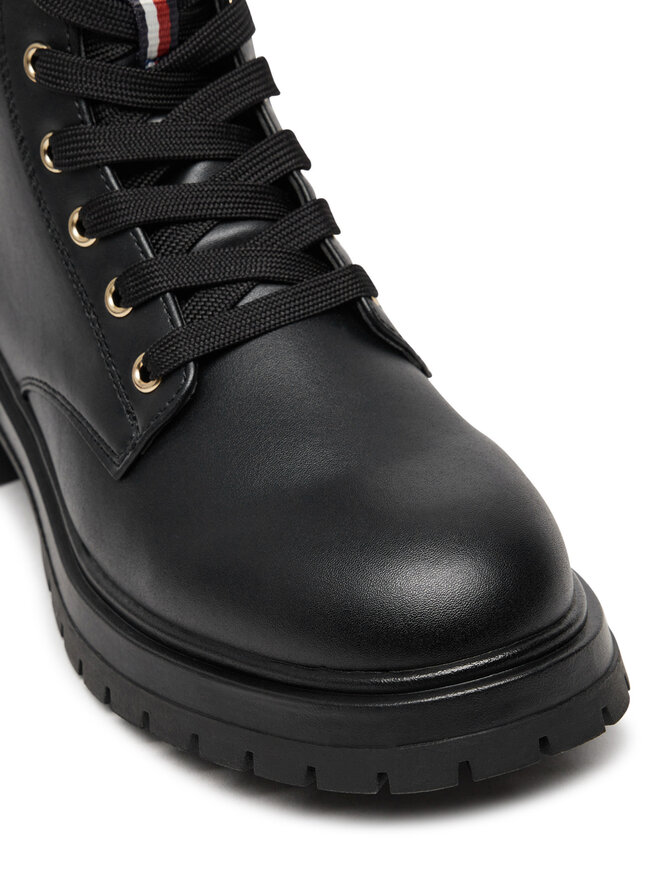 Tommy Hilfiger Trappers Tommy Hilfiger Lace-Up Bootie T3A5-33569-1351 S Negru
