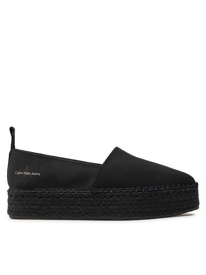 Calvin Klein Jeans Espadrilles Calvin Klein Jeans Platform Espadrille Mix Ml Mtl YW0YW01622 Fekete