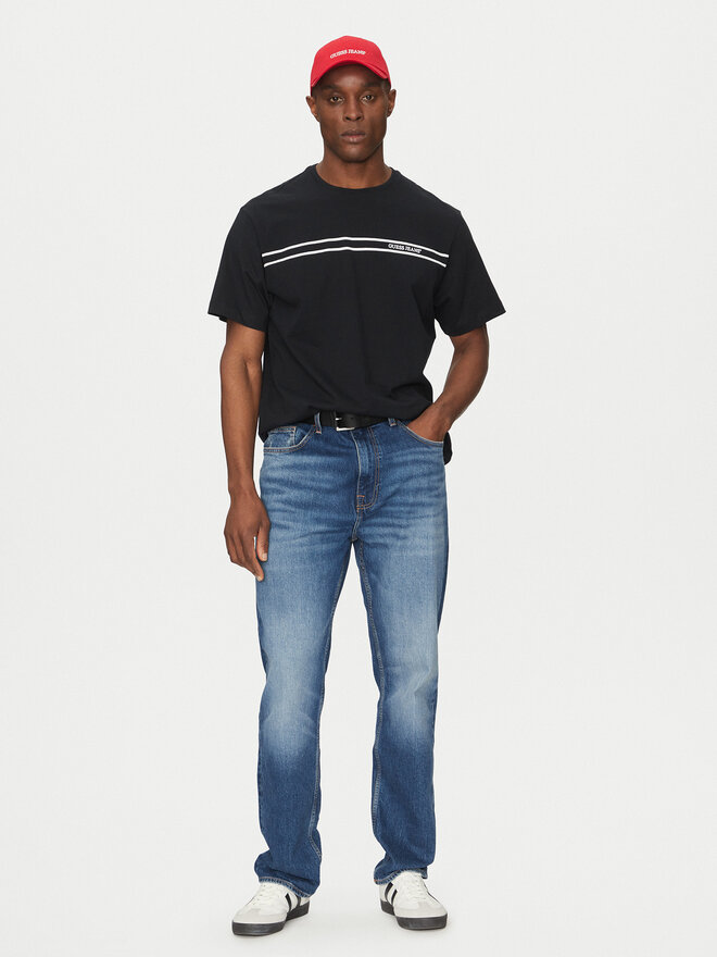 Guess Jeans Guess Jeans Marškinėliai M5RI78 KCPQ1 Juoda Regular Fit