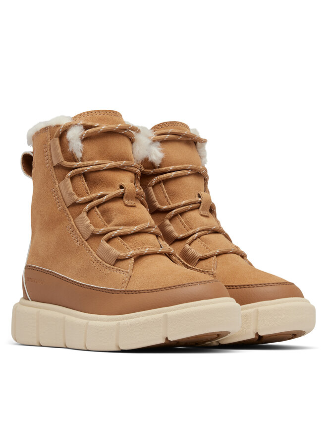 Sorel Μπότες Χιονιού Sorel Youth Explorer III Lace Wp 2088512253 Καφέ