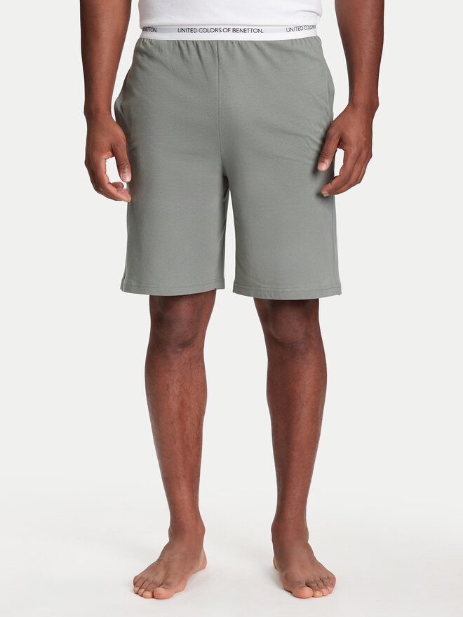 United Colors Of Benetton United Colors Of Benetton Kratke pidžama hlače 30964900D Siva Regular Fit