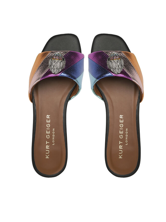 Kurt Geiger Klapki Kurt Geiger Kensington Flat Sandal 8496169109 Kolorowy