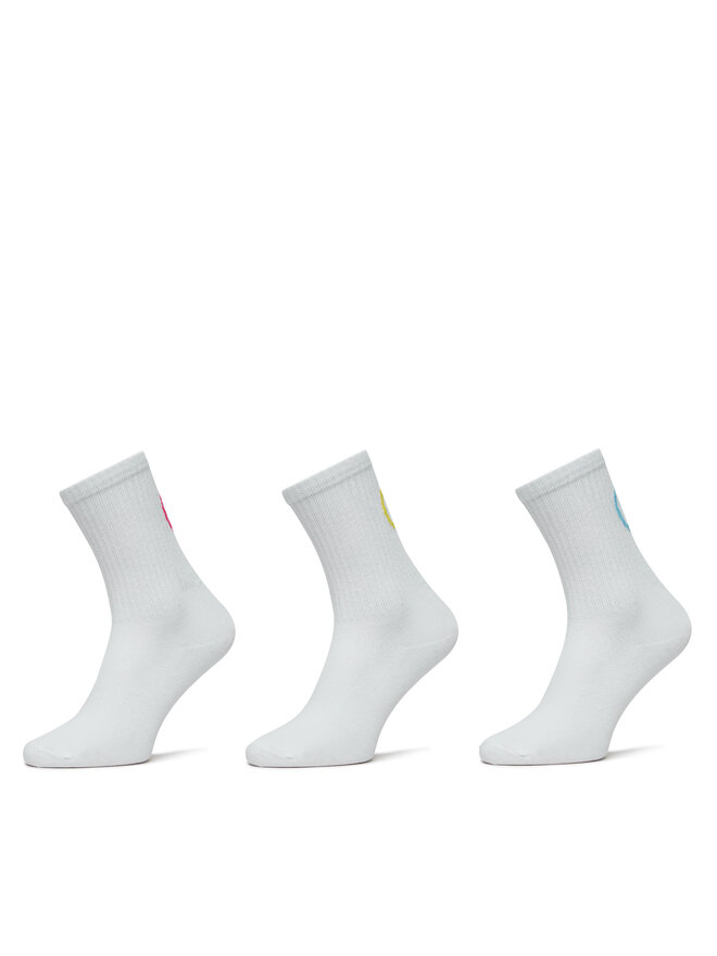 ONLY 3 pares de calcetines altos para mujer ONLY 15349149 Blanco