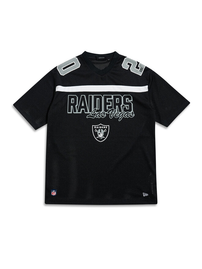 New Era New Era Marškinėliai NFL Las Vegas Raiders Mesh Graphic Jersey 60596386 Juoda Regular Fit