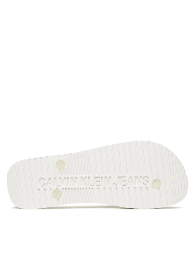 Calvin Klein Jeans Flip flop Calvin Klein Jeans Beach Sandal Monogram Tpu YM0YM00838 Alb
