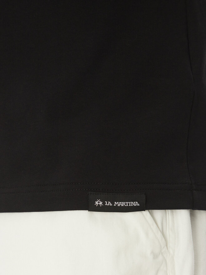 La Martina La Martina Футболка Andy MAR311 JS324 Чорний Regular Fit