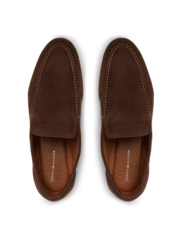 Tommy Hilfiger Félcipő Tommy Hilfiger Hilfiger Flexible Suede Loafer FM0FM05496 Barna