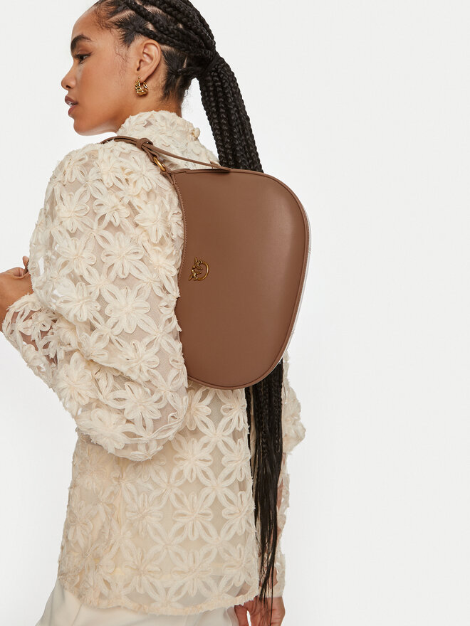 PINKO Bolso PINKO Half Moon Mini Fl . AI 24-25 PLTT 102790 A0F1 Marrón