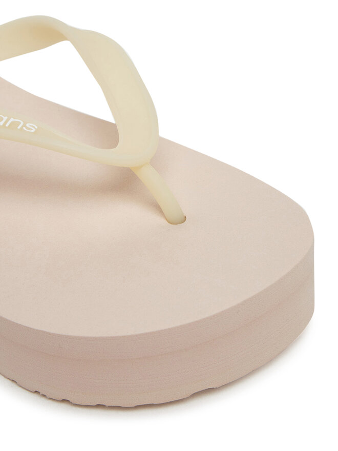 Calvin Klein Jeans Čības uz pirksta Calvin Klein Jeans Beach Sandal Flatform Tpu YW0YW01830 Bēšs