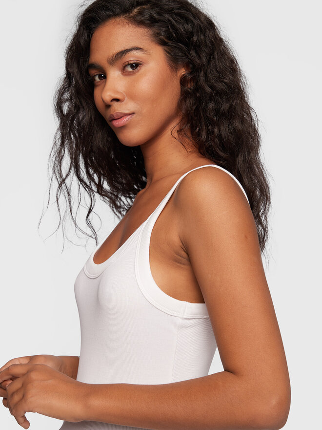Gina Tricot Gina Tricot Top Basic 14188 Weiß Slim Fit
