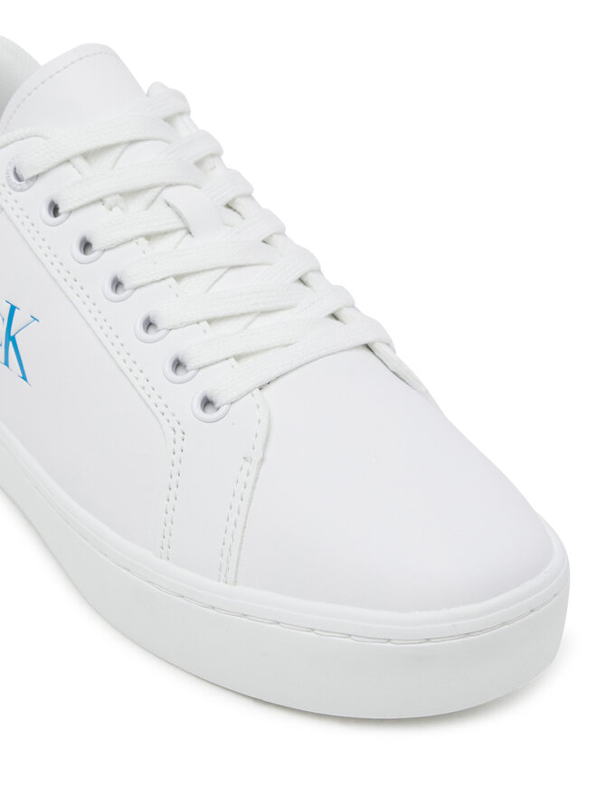 Calvin Klein Jeans Snīkeri Calvin Klein Jeans Classic Cupsole Ru Patch Lth Wn YW0YW01845 Balts