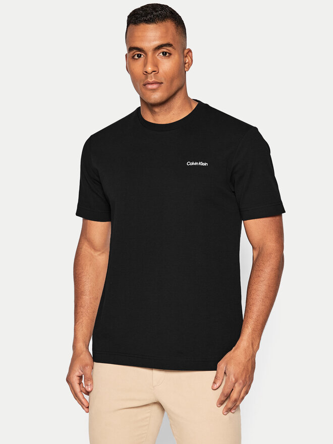 Calvin Klein Calvin Klein Camiseta Micro Logo Interlock K10K109894 Negro Regular Fit